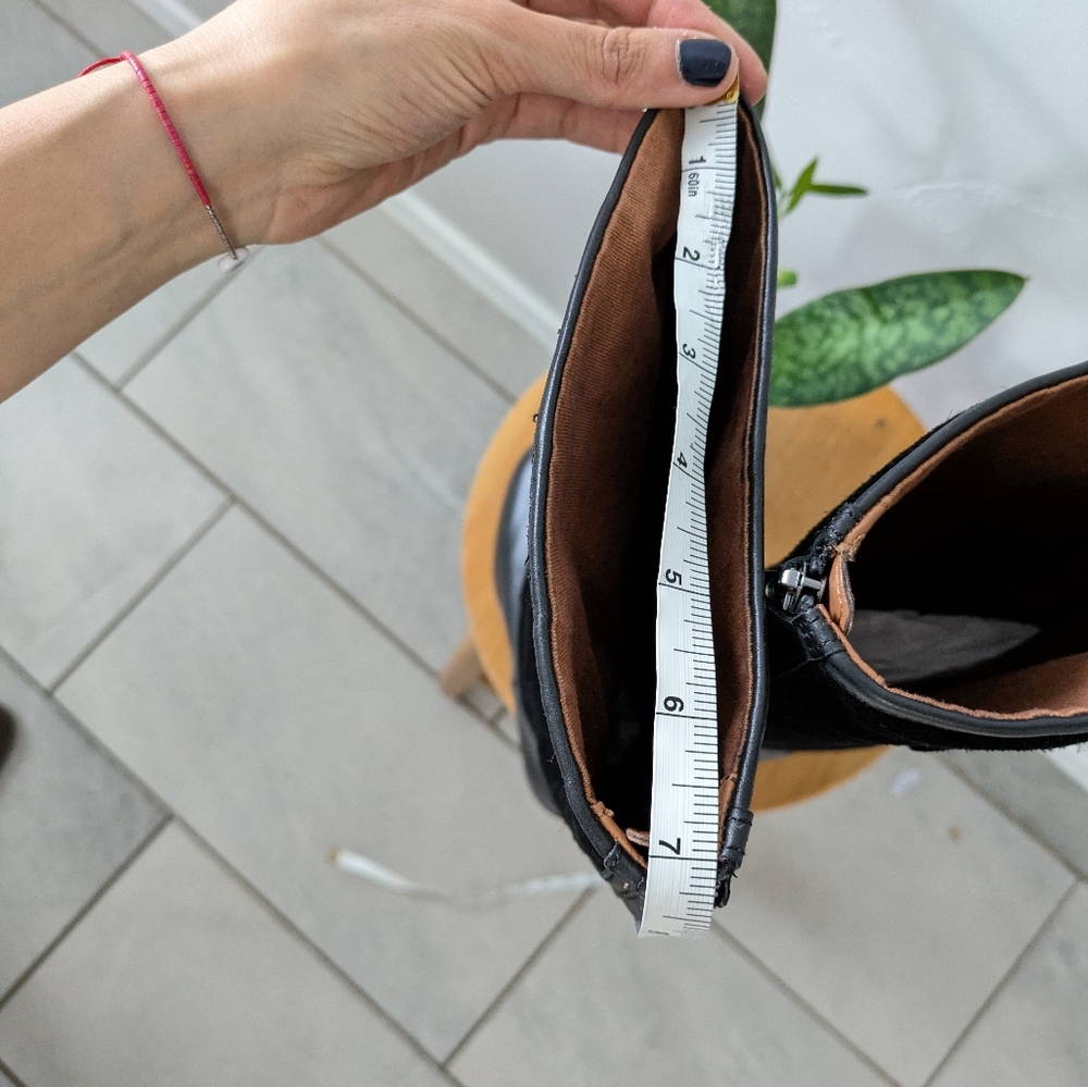 Franco Sarto Black Suede And Leather Knee-High Boots - Picture 7 of 8